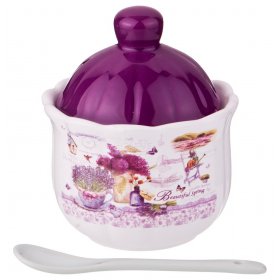 Сахарница 280 мл 10 х 10 х 12 см  Agness &quot;Лавандовая весна&quot; / 199894