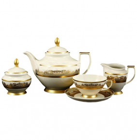 Чайный сервиз на 6 персон 15 предметов  Falkenporzellan "Констанц /Creme Gold 9359 /золото" / 157656