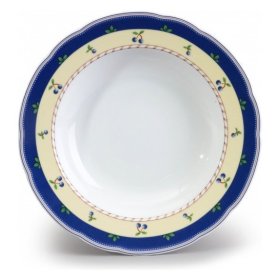 Набор тарелок 23 см 6 шт глубокие  Thun &quot;Роза /Синие вишни&quot; / 096073