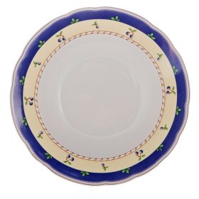 Набор тарелок 23 см 6 шт глубокие  Thun &quot;Роза /Синие вишни&quot; / 096073