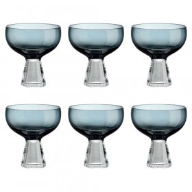 Креманки 350 мл 6 шт тёмно-синие  Pozzi Milano 1876 &quot;Fun Classy&quot; (подарочная упаковка) / 355300