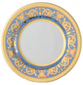 Набор тарелок 27 см 6 шт  Falkenporzellan "Констанц /Императорское золото /на голубом" / 033196