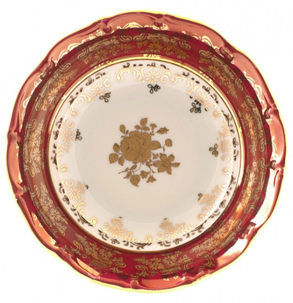 Салатник 13 см  Royal Czech Porcelain &quot;Мария-Тереза /Золотая роза /Красная&quot; / 203553
