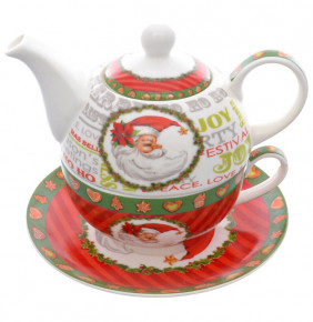 Чайный набор 3 предмета (заварочный чайник + чайная пара)  Royal Classics "Christmas time /Royal Classic" / 228237