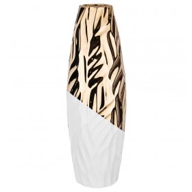 Ваза для цветов 14 х 14 х 42 см  LEFARD &quot;Gold &amp; White&quot; / 230243