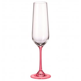 Бокалы для шампанского 200 мл 4 шт  Crystal Bohemia &quot;Strix /Дора /Розовая ножка&quot; / 362776