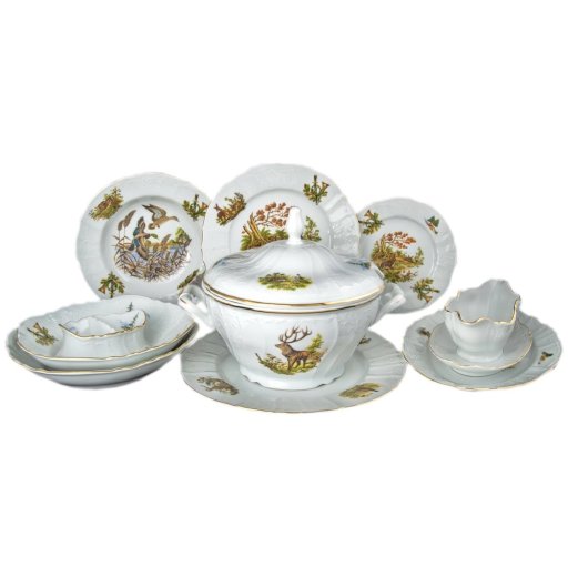Столовый сервиз на 6 персон 26 предметов  Thun "Бернадотт /Охота" / 024764 — 