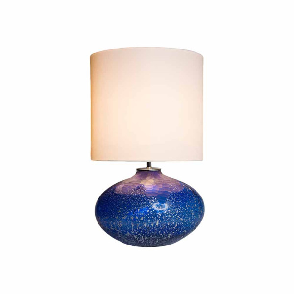 Настольная лампа 1 рожковая  Cloyd &quot;MIRIAM&quot; / выс. 60 см - хром - синее стекло / 347275