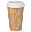 Кружка 380 мл с силиконовой крышкой  LEFARD &quot;Кофемания /Every day is a coffee day&quot; / 292632