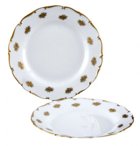 Набор тарелок 25 см 6 шт  Thun "Анжелика /Маленькие золотые розочки" / 166589