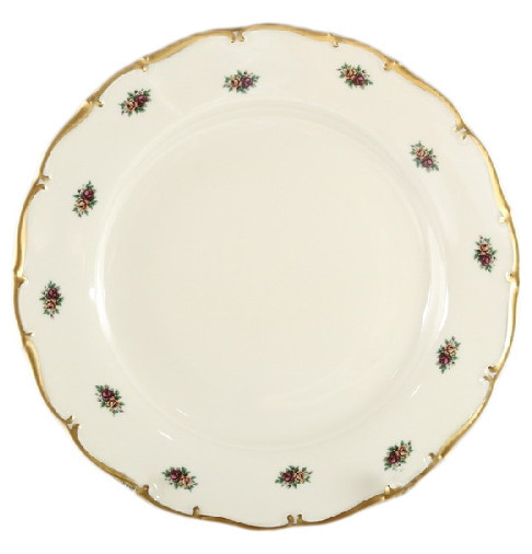 Набор тарелок 25 см 6 шт  Bohemia Porcelan Moritz Zdekauer 1810 s.r.o. &quot;Анжелика /Маленькие розочки /СК&quot; / 066489