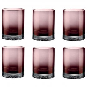 Стаканы для виски 350 мл 6 шт лиловые  Pozzi Milano 1876 &quot;Fun Classy&quot; (подарочная упаковка) / 355298