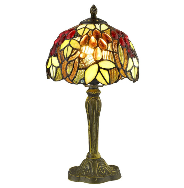 Лампа настольная 1 рожковая  Velante &quot;Tiffany&quot; Виноград / 304825