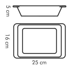 Форма для запекания 25 х 16 см &quot;Tescoma /GUSTO /Без декора&quot; / 142481