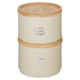 Набор банок для сыпучих продуктов 11 х 16 см 2 шт штабелируемые  ivory Agness / 386177