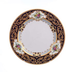 Столовый сервиз на 6 персон 26 предметов  Falkenporzellan &quot;Опал /Цветы кобальт /с золотом&quot; / 149777