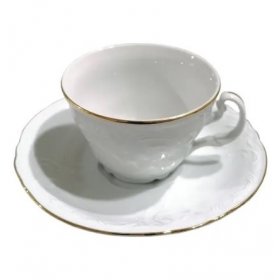 Набор чайных пар 200 мл 6 шт низкие  Thun &quot;Бернадотт /Отводка золото&quot; / 277351
