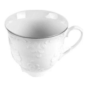 Набор чайных чашек 250 мл 6 шт  Cmielow &quot;Рококо /Отводка платина&quot; / 264407