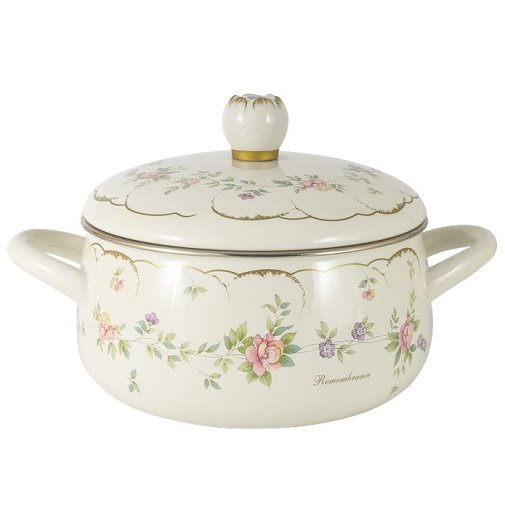 Кастрюля 18 см с крышкой эмалированная 1,9 л  Ejiry "Воспоминание" / 236604 — 