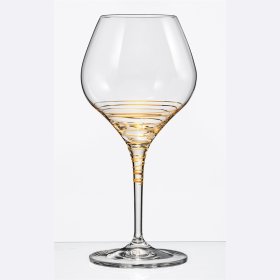 Бокалы для красного вина 450 мл 2 шт  Crystalex CZ s.r.o. &quot;Аморосо /Золотая спираль /8441&quot; / 111242