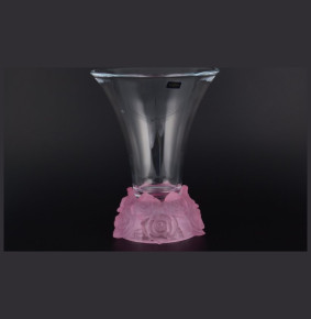 Ваза для цветов 25 см  Crystalite Bohemia "Фрост /розовая" / 092065