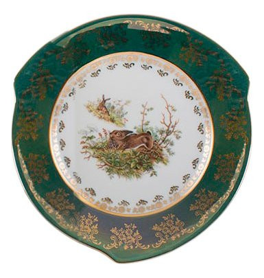 Набор тарелок 21 см 6 шт  Royal Czech Porcelain &quot;Хаппа /Охота зеленая&quot; / 203441