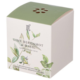 Свеча ароматизированная в стакане 7,5 х 8,5 см  LEFARD &quot;Llime bergamot &amp; basil&quot; / 348311