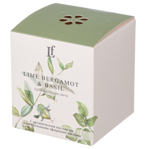 Свеча ароматизированная в стакане 7,5 х 8,5 см  LEFARD "Llime bergamot & basil" / 348311