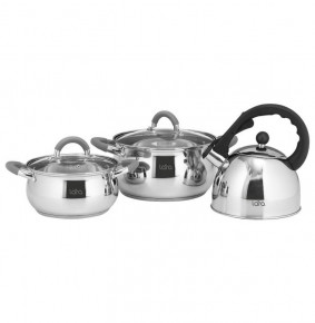 Набор посуды 3 предмета (кастрюли 2,7 л, 4,7 л + чайник 2,5 л) "Bell /Lara"  / 283545