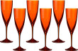 Бокалы для шампанского 220 мл 6 шт  Crystalex CZ s.r.o. &quot;Кейт /Оранжевые&quot;  / 170352