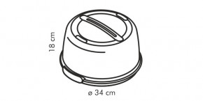 Охлаждающий поднос 34 см с крышкой  Tescoma "DELÍCIA" / 146222
