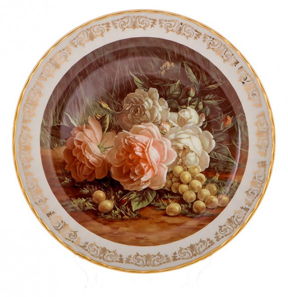 Настенная тарелка 32 см  Bavarian Porcelain &quot;Цветы 10&quot; / 087892