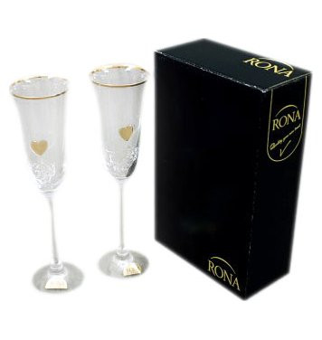 Бокалы для шампанского 160 мл 2 шт  Rona &quot;Флора /Свадебные&quot; / 058901
