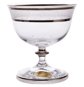 Креманки/мартинки 105 мл 2 шт  UNION GLASS &quot;Анжела /Цветочный кант /платина&quot; / 159552