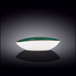 Салатник 25 х 16,5 х 6 см овальный зелёный  Wilmax &quot;Spiral&quot; / 261649