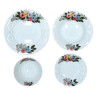 Набор тарелок 24 предмета на:6 персон белый  O.M.S. Collection "TULU / Букет цветов" / 296128