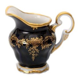 Молочник 150 мл  Weimar Porzellan "Ювел /Синий с золотым узором" / 016086