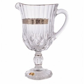 Кувшин для сока 1,2 л н/н Bohemia Design "Адажио /Цветочный узор /Платина" / 233332