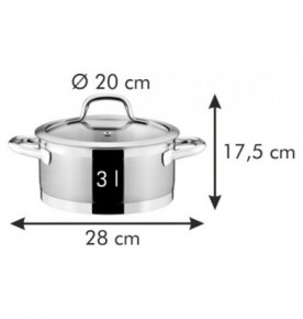Кастрюля 20 см с крышкой 3 л "Tescoma /PRESIDENT" / 151844