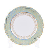 Набор тарелок 21 см 6 шт  Roman Lidicky "Фредерика /Золотые листики на зелёном" / 273545