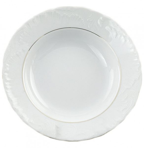 Набор тарелок 22,5 см 6 шт глубокие  Cmielow &quot;Рококо /Две линии золото&quot; / 123321