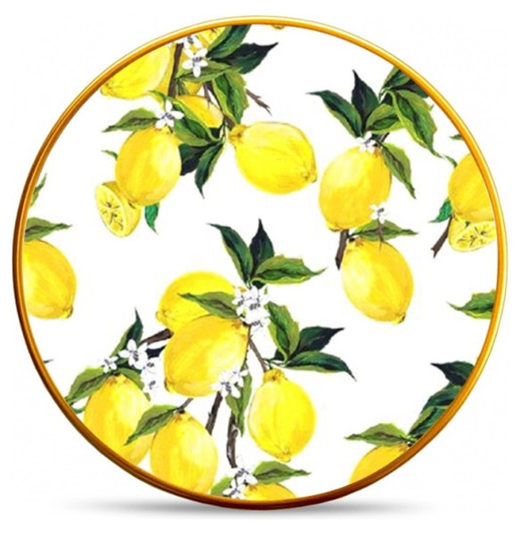 Тарелка 21 см 1 шт  Toygar &quot;Lemon White&quot; / 308038