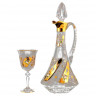 Набор для вина 7 предметов (графин + 6 бокалов)  Bohemia "Хрусталь с золотом" R-G / 054674