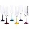 Бокалы для шампанского 190 мл 6 шт  Crystalex CZ s.r.o. "Виола /D2222 /Ассорти" / 245429