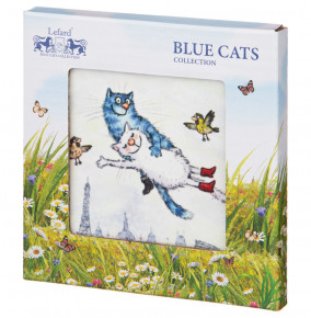 Подставка под горячее 10 х 10 см  LEFARD "Blue cats" / 225593