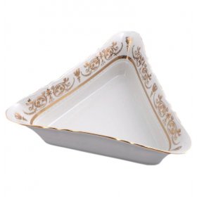 Салатник 17 см треугольный  Leander "Соната /Золотая элегантность" / 158360