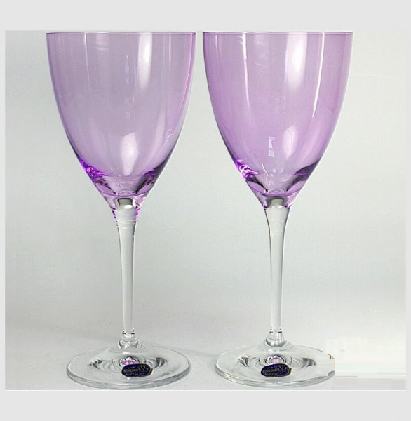 Бокалы для белого вина 250 мл 2 шт фиолетовый  Crystalex CZ s.r.o. &quot;Кейт&quot; / 111315