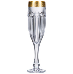 Бокал для шампанского 150 мл 1 шт  Crystalite Bohemia "Сафари /Матовое золото /430469" / 330140
