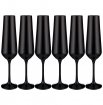 Бокалы для шампанского 200 мл 6 шт  Crystalex CZ s.r.o. &quot;Сандра /Чёрные&quot; / 199202