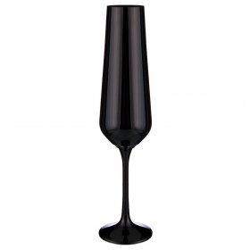Бокалы для шампанского 200 мл 6 шт  Crystalex CZ s.r.o. &quot;Сандра /Чёрные&quot; / 199202